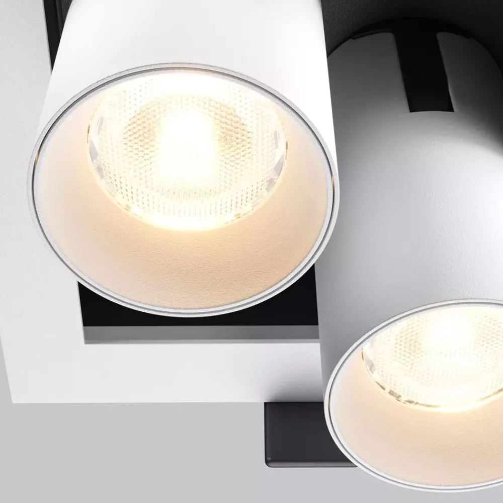 Faretti Da Incasso-Maytoni magnum faretto da incasso led 14w 3000k cestello bianco 2 luci orientabili