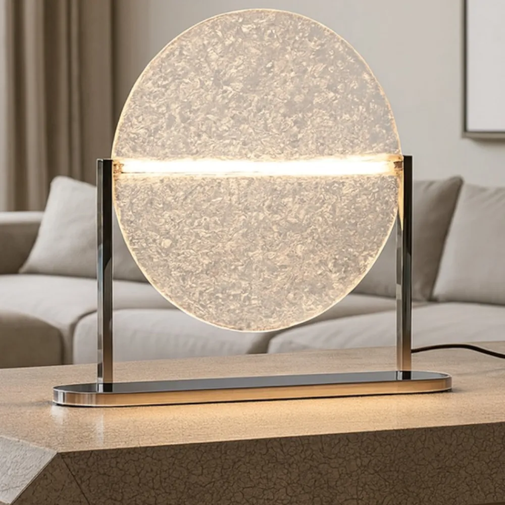 Lampade Da Tavolo-Maytoni mangata lampada da tavolo per soggiorno vetro cromo led 7w 3000k dimmerabile