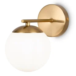 Applique Da Parete-Maytoni marble applique da parete colore oro con sfera in vetro
