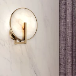 Applique Da Parete-Maytoni marmo applique da parete rotondo effetto marmo
