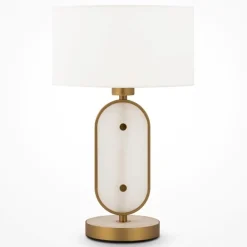 Lampade Da Tavolo-Maytoni marmo lampada da tavolo oro ottone stile contemporaneo