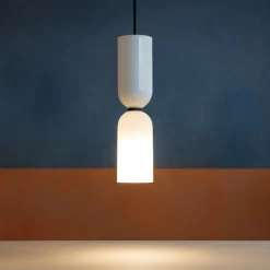 Lampade A Sospensione-Maytoni memory lampada a sospensione bianca minimal per camera da letto
