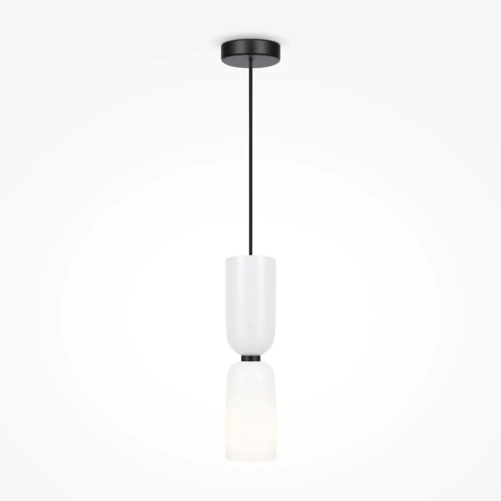 Lampade A Sospensione-Maytoni memory lampada a sospensione bianca minimal per camera da letto