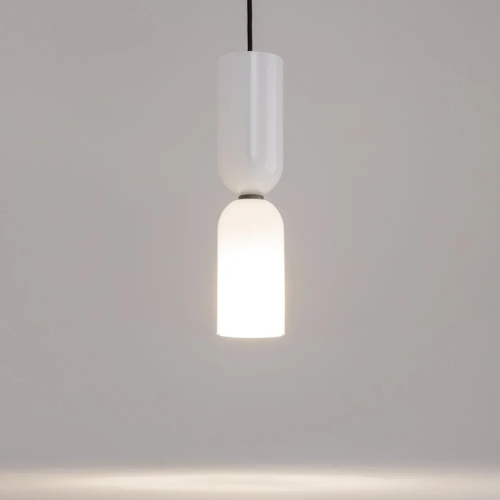 Lampade A Sospensione-Maytoni memory lampada a sospensione bianca minimal per camera da letto