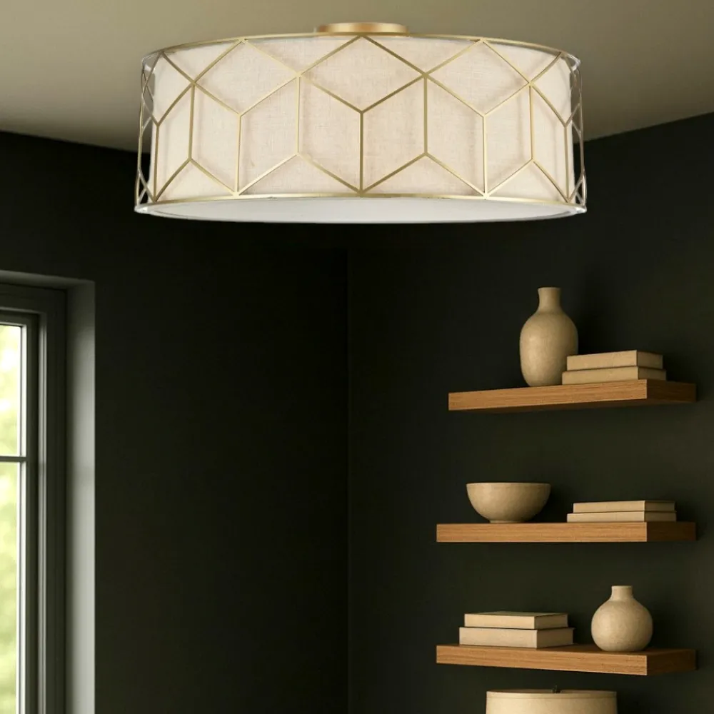 Plafoniere Moderne-Maytoni messina plafoniera moderna circolare colore oro
