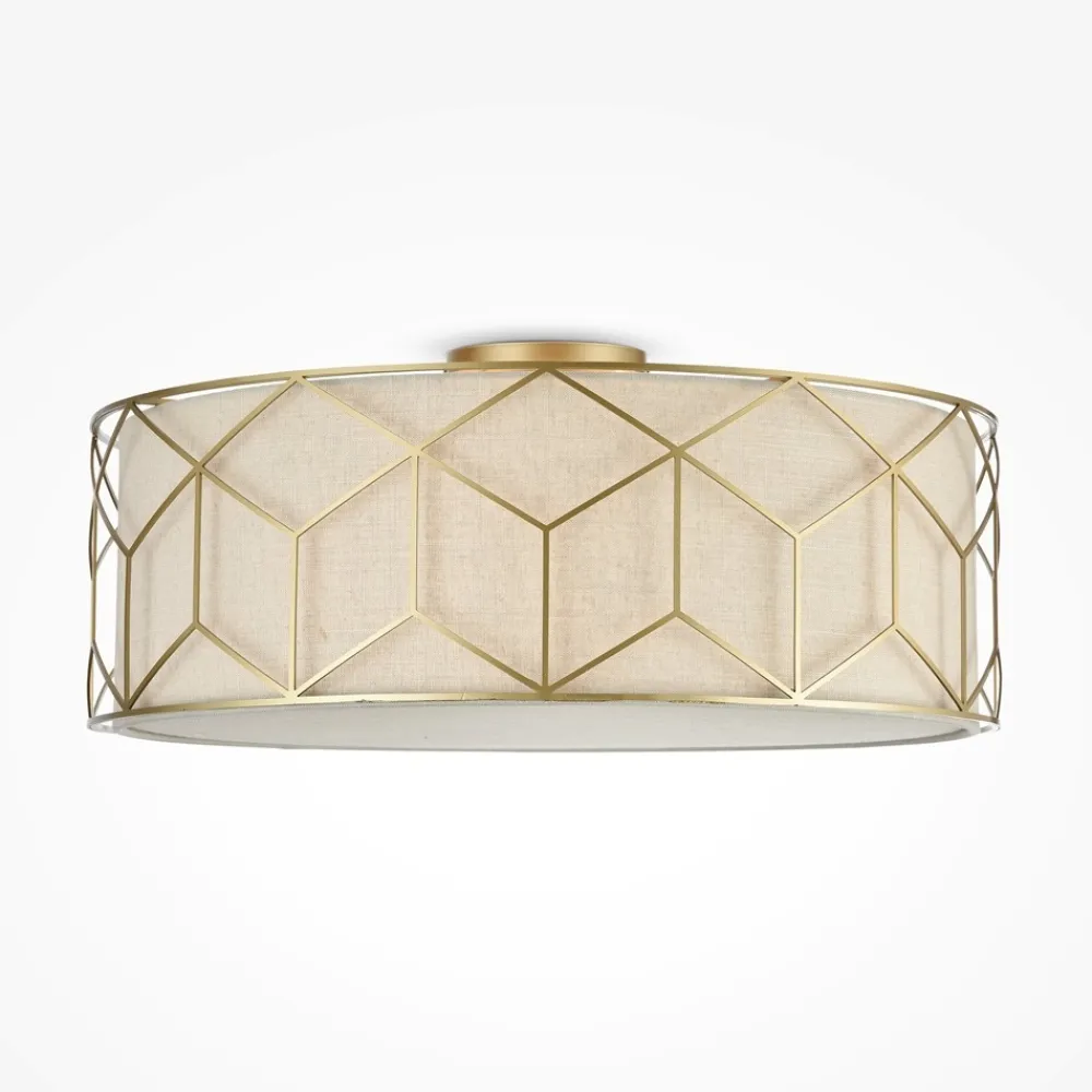 Plafoniere Moderne-Maytoni messina plafoniera moderna circolare colore oro