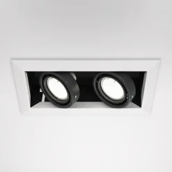 Faretti Da Incasso-Maytoni metal modern faretto da incasso soffitto bianco 2 luci orientabili