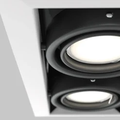 Faretti Da Incasso-Maytoni metal modern faretto da incasso soffitto bianco 2 luci orientabili