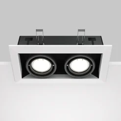 Faretti Da Incasso-Maytoni metal modern faretto da incasso soffitto bianco 2 luci orientabili