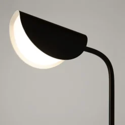 Lampade Da Tavolo-Maytoni mollis lampada da tavolo moderna nera paralume semicircolare