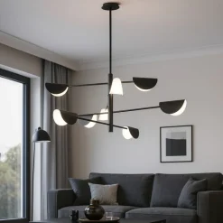 Lampadari Moderni-Maytoni mollis lampadario moderno colore nero 8 luci