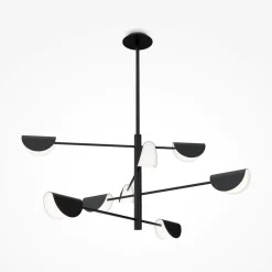 Lampadari Moderni-Maytoni mollis lampadario moderno colore nero 8 luci