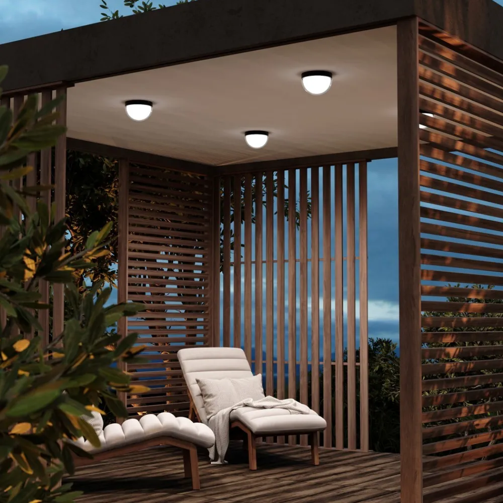 Plafoniere Da Esterno-Maytoni mon plafoniera da esterno tonda led 3000k ip65