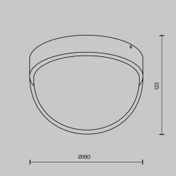 Plafoniere Da Esterno-Maytoni mon plafoniera da esterno tonda led 3000k ip65