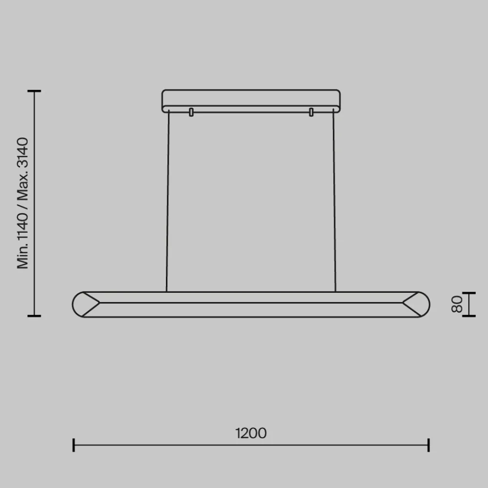 Lampadari Cucina-Maytoni motion lampadario led 40w 3000k per tavolo cucina