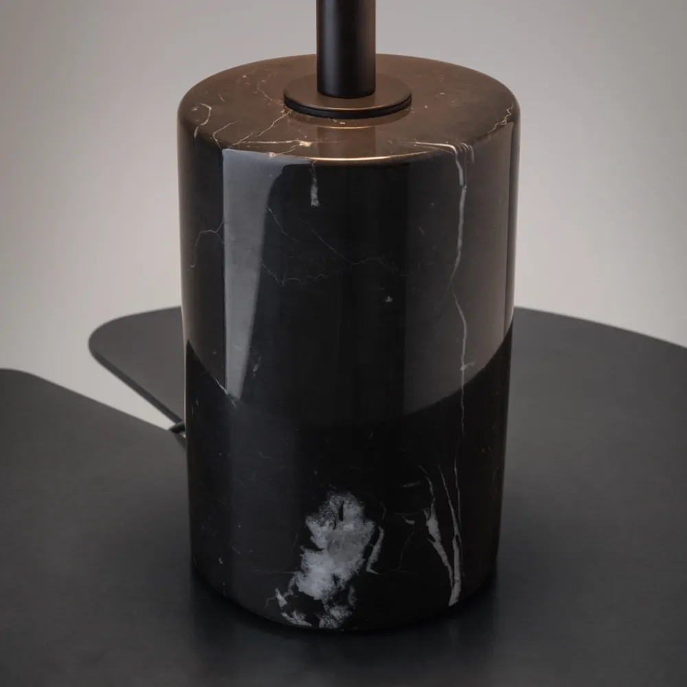 Lampade Da Tavolo-Maytoni mystic lampada da tavolo moderna nera paralume sferico