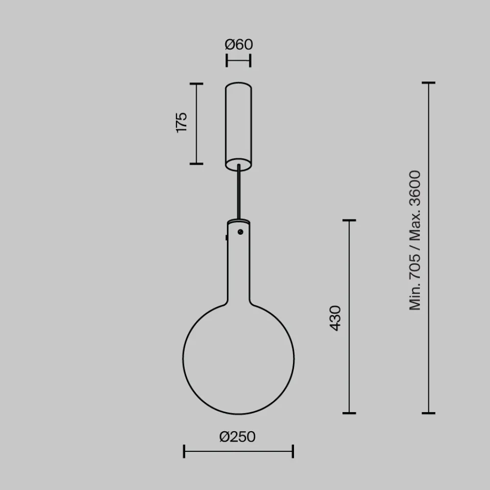 Lampade A Sospensione-Maytoni nebula lampada a sospensione moderna sferica in vetro led 3000k