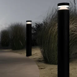 Lampioni Da Giardino-Maytoni olten lampione da giardino moderno led 3000k ip65 nero