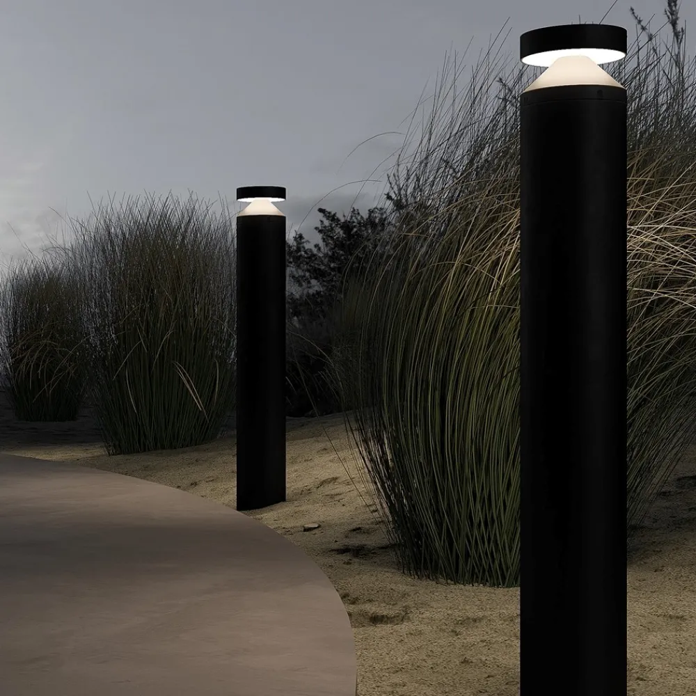 Lampioni Da Giardino-Maytoni olten lampione da giardino moderno led 3000k ip65 nero