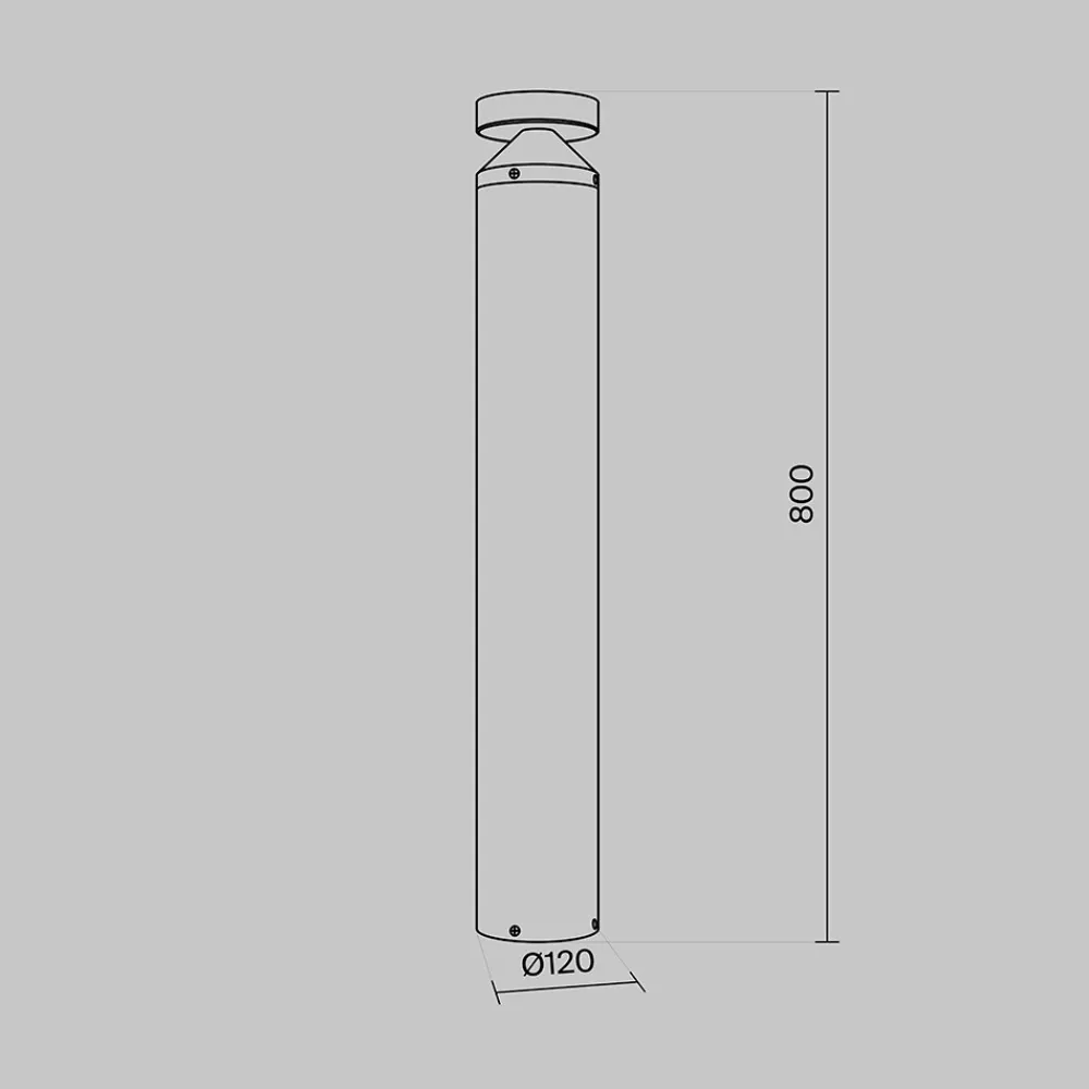 Lampioni Da Giardino-Maytoni olten lampione da giardino moderno led 3000k ip65 nero