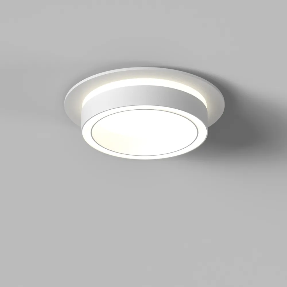 Faretti Da Incasso-Maytoni orlo faro da incasso bianco sporgente rotondo per controsoffitto gx53 led