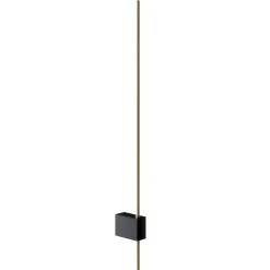 Applique Da Parete-Maytoni pars applique led 6w 3000k bacchetta nero oro moderna