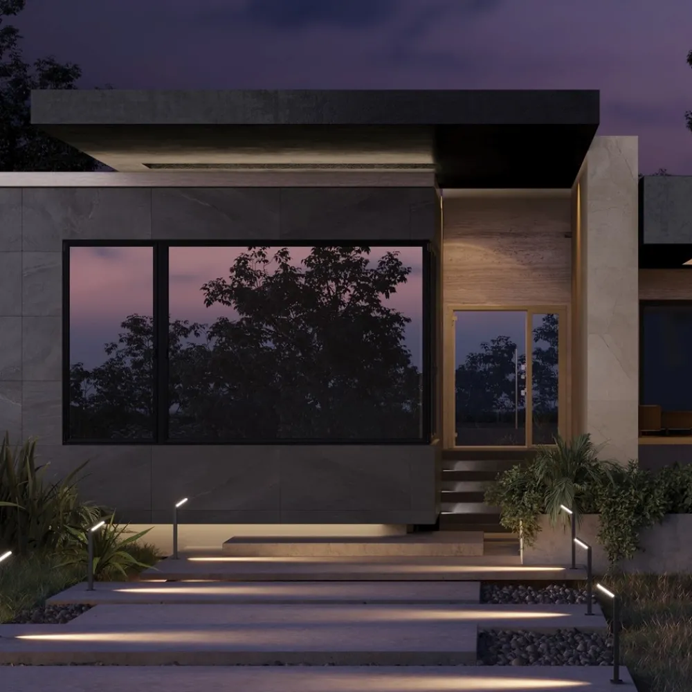Lampioni Da Giardino-Maytoni paso lampione da giardino led 3000k rettangolare ip54