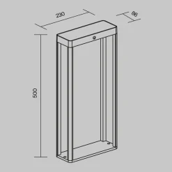 Lampade Da Esterno Giardino-Maytoni pir lampada da esterno rettangolare moderna led 3000k ip54