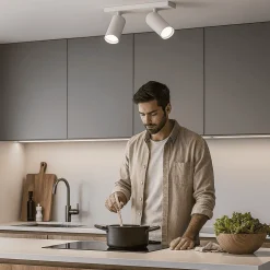 Plafoniere Moderne-Maytoni plafoniera da cucina fosus con faretti orientabili