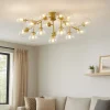 Plafoniere Moderne-Maytoni plafoniera moderna dallas oro sfere vetro ambra