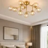 Plafoniere Moderne-Maytoni plafoniera per camera da letto sfere vetro ambra trasparente dallas