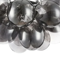 Plafoniere Moderne-Maytoni plafoniera per cucina moderna balbo grappolo vetri fume trasparenti