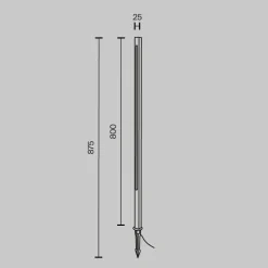 Lampioni Da Giardino-Maytoni pole lampione da esterno giardino con picchetto nero led 3000k ip65
