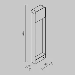 Lampioni Da Giardino-Maytoni porte lampione da esterno giardino led 3000k ip54 moderno