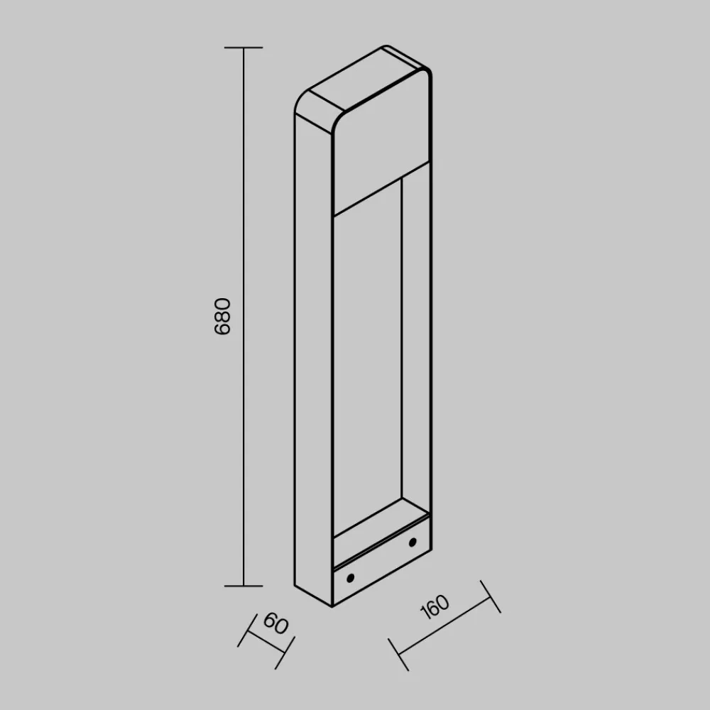 Lampioni Da Giardino-Maytoni porte lampione da esterno giardino led 3000k ip54 moderno