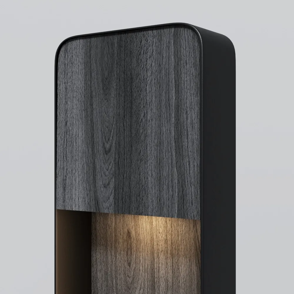 Lampioni Da Giardino-Maytoni porte lampione da giardino led 3000k ip54 effetto legno