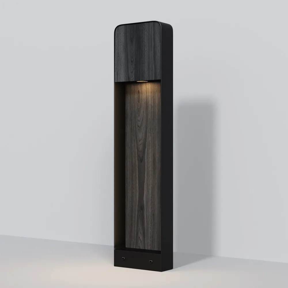 Lampioni Da Giardino-Maytoni porte lampione da giardino led 3000k ip54 effetto legno