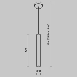 Lampade A Sospensione-Maytoni pro focus lampada a sospensione cilindro design minimal