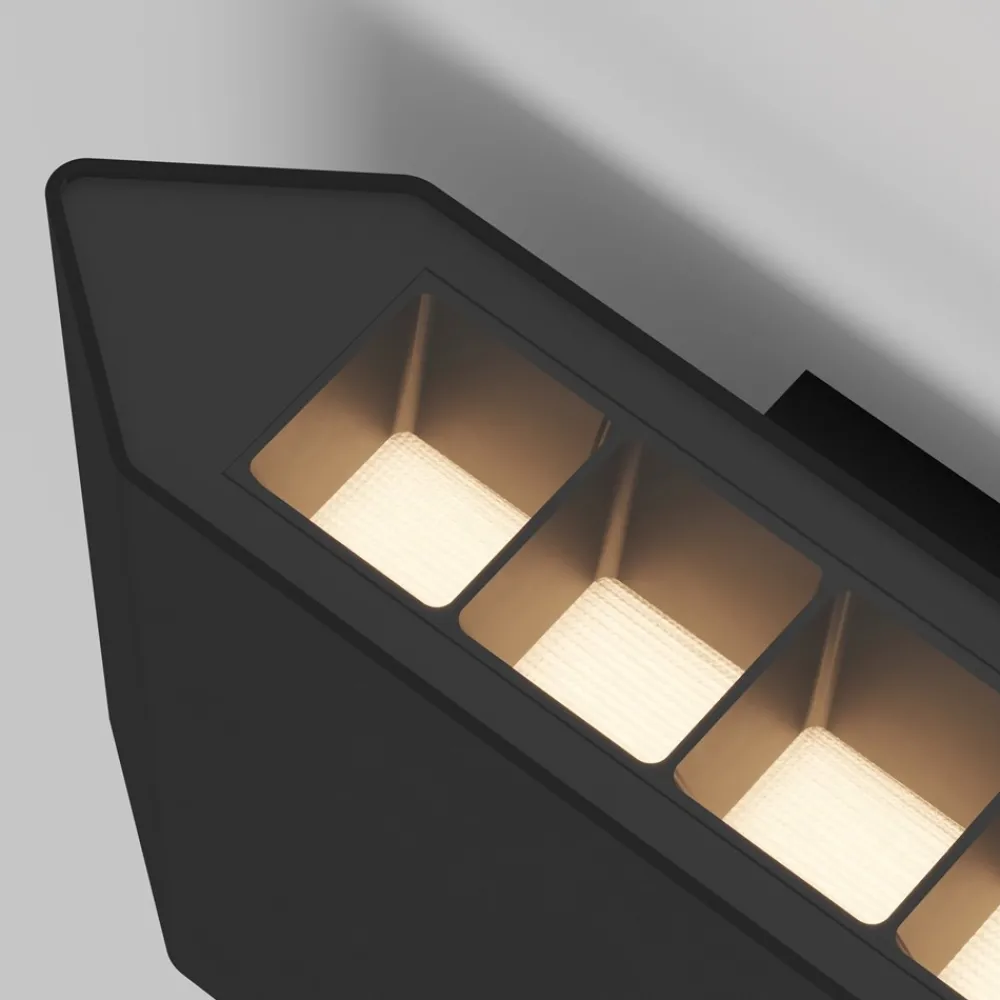 Applique Da Esterno-Maytoni pull applique da esterno led 3000k ip54 moderno nero