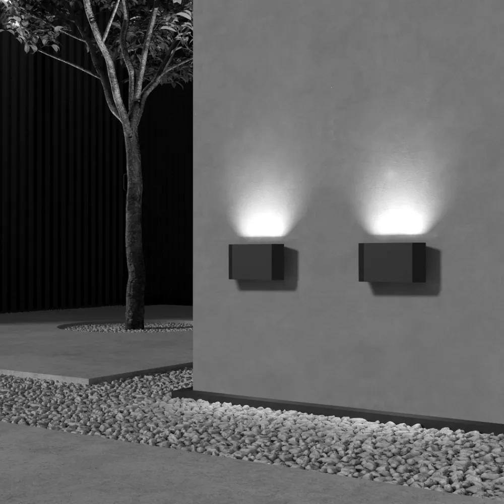 Applique Da Esterno-Maytoni pull applique da esterno led 3000k ip54 moderno nero