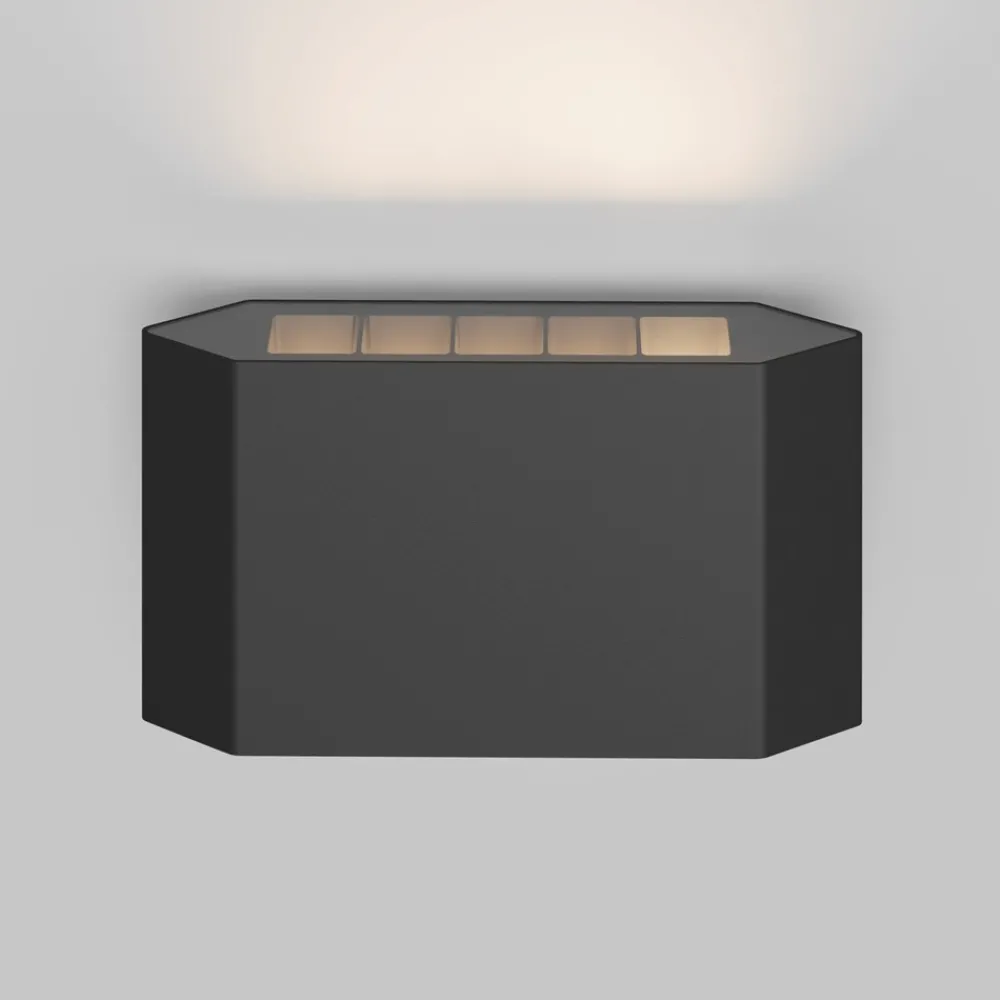 Applique Da Esterno-Maytoni pull applique da esterno led 3000k ip54 moderno nero