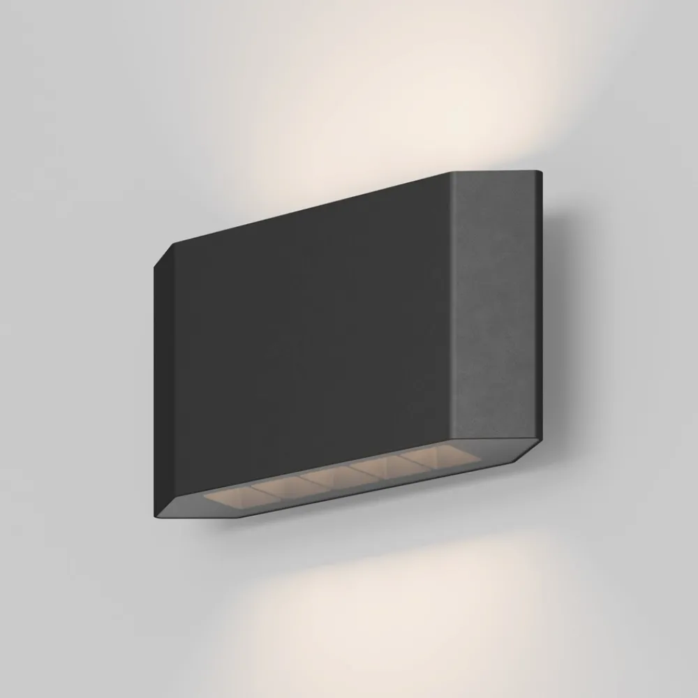 Applique Da Esterno-Maytoni pull applique da esterno led 8w 3000k ip54 nero minimal