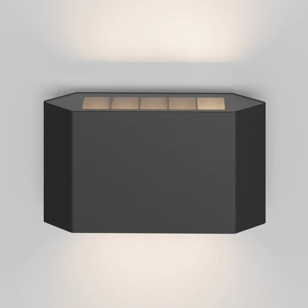 Applique Da Esterno-Maytoni pull applique da esterno led 8w 3000k ip54 nero minimal