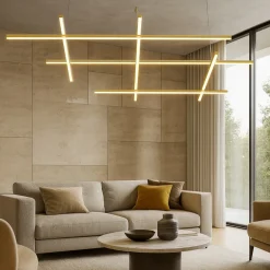 Lampadari Moderni-Maytoni radiance lampadario moderno colore oro led 3000k