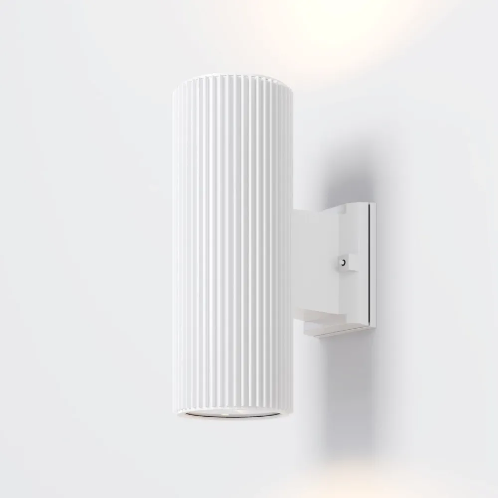 Applique Da Esterno-Maytoni rando applique da esterno ip54 bianco cilindrico