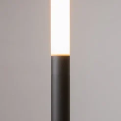 Lampade Da Terra-Maytoni ray lampada da terra moderna led 3000k nera cilindrica