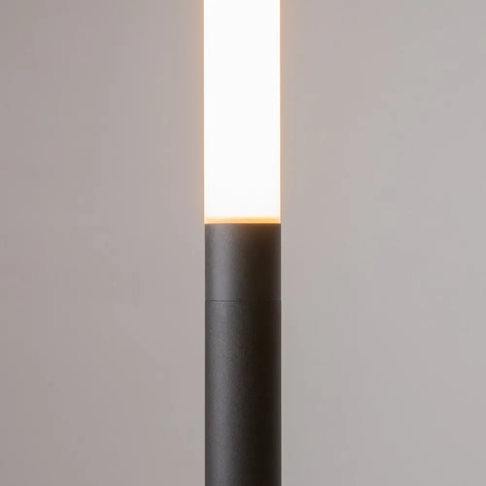 Lampade Da Terra-Maytoni ray lampada da terra moderna led 3000k nera cilindrica