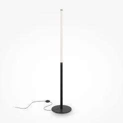 Lampade Da Terra-Maytoni ray lampada da terra moderna led 3000k nera cilindrica