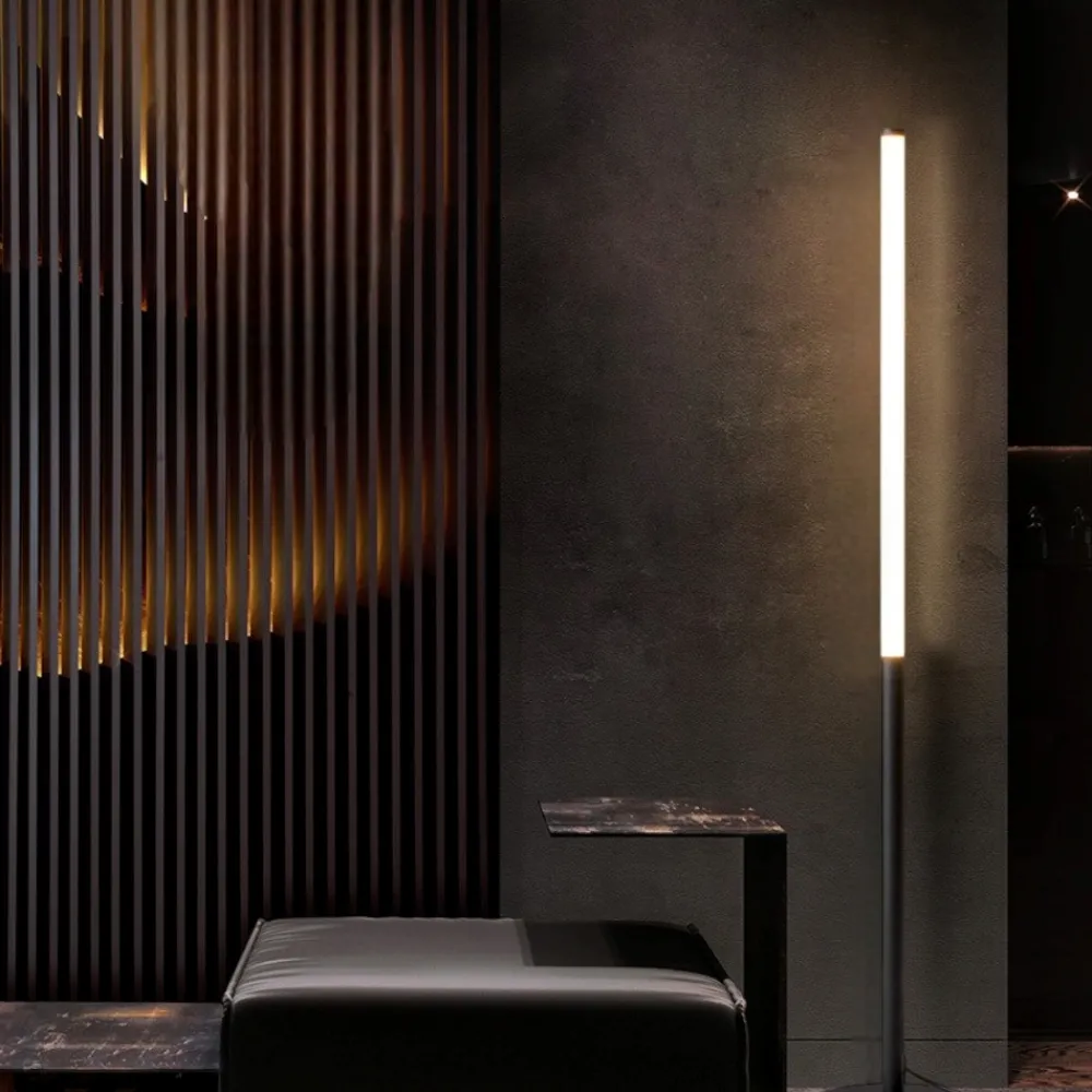 Lampade Da Terra-Maytoni ray lampada da terra moderna led 3000k nera cilindrica