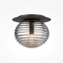 Plafoniere Moderne-Maytoni reels plafoniera moderna sfera in vetro rigato